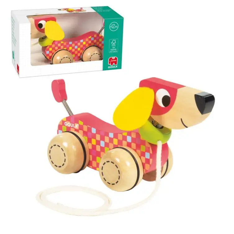 Perrito arrastre de madera - Imagen 2